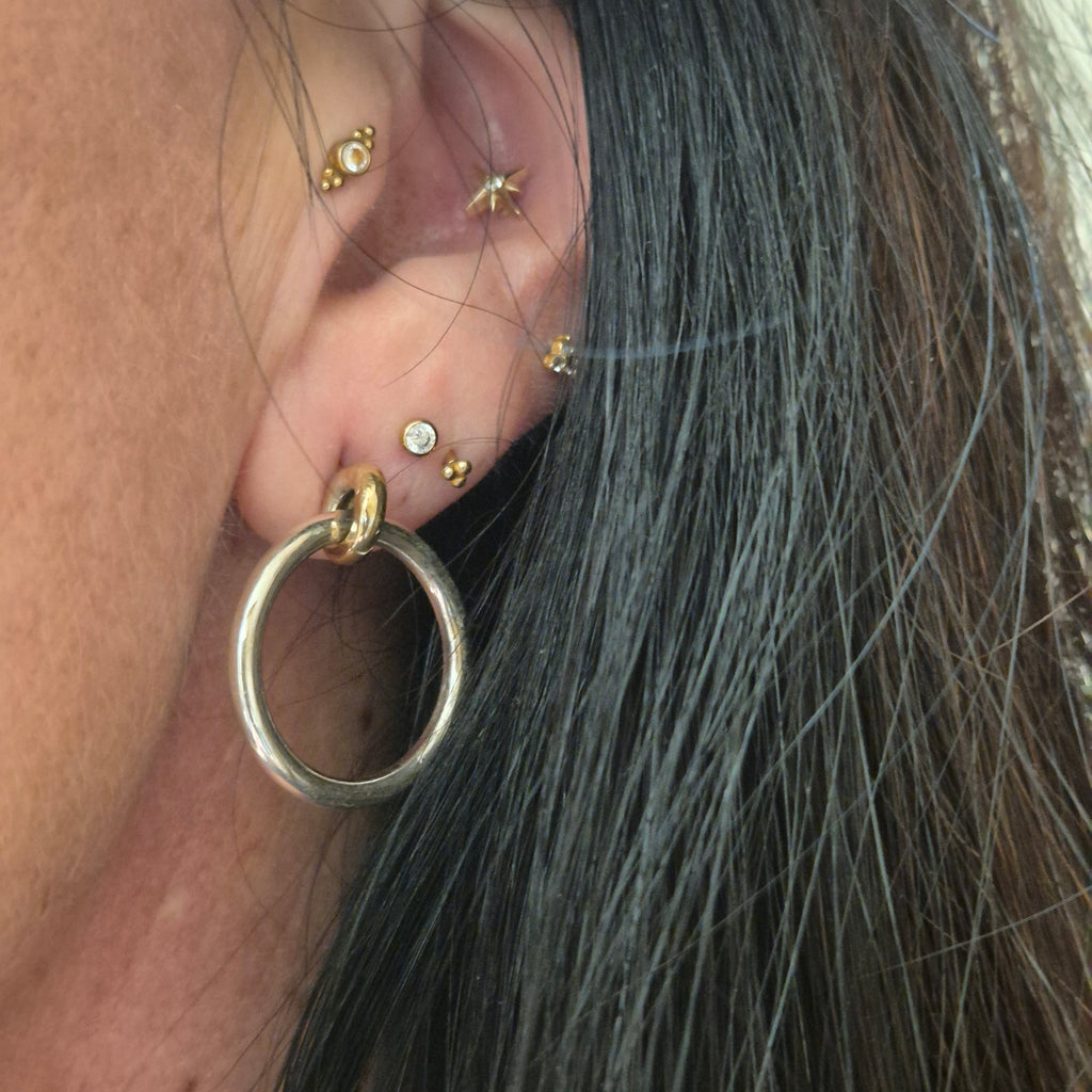 Silver hoop earrings