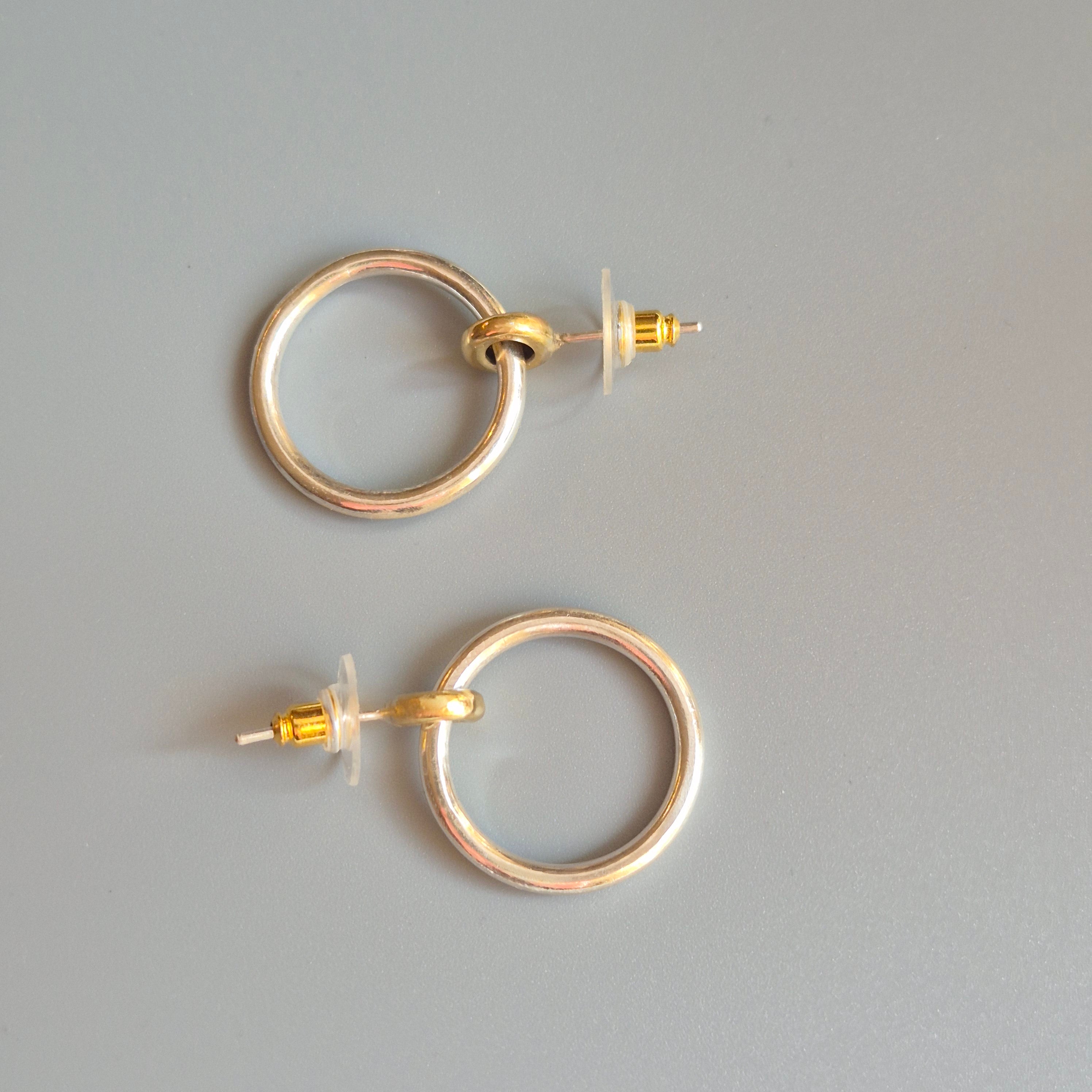 Silver hoop earrings