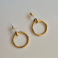 Brass hoop earrings