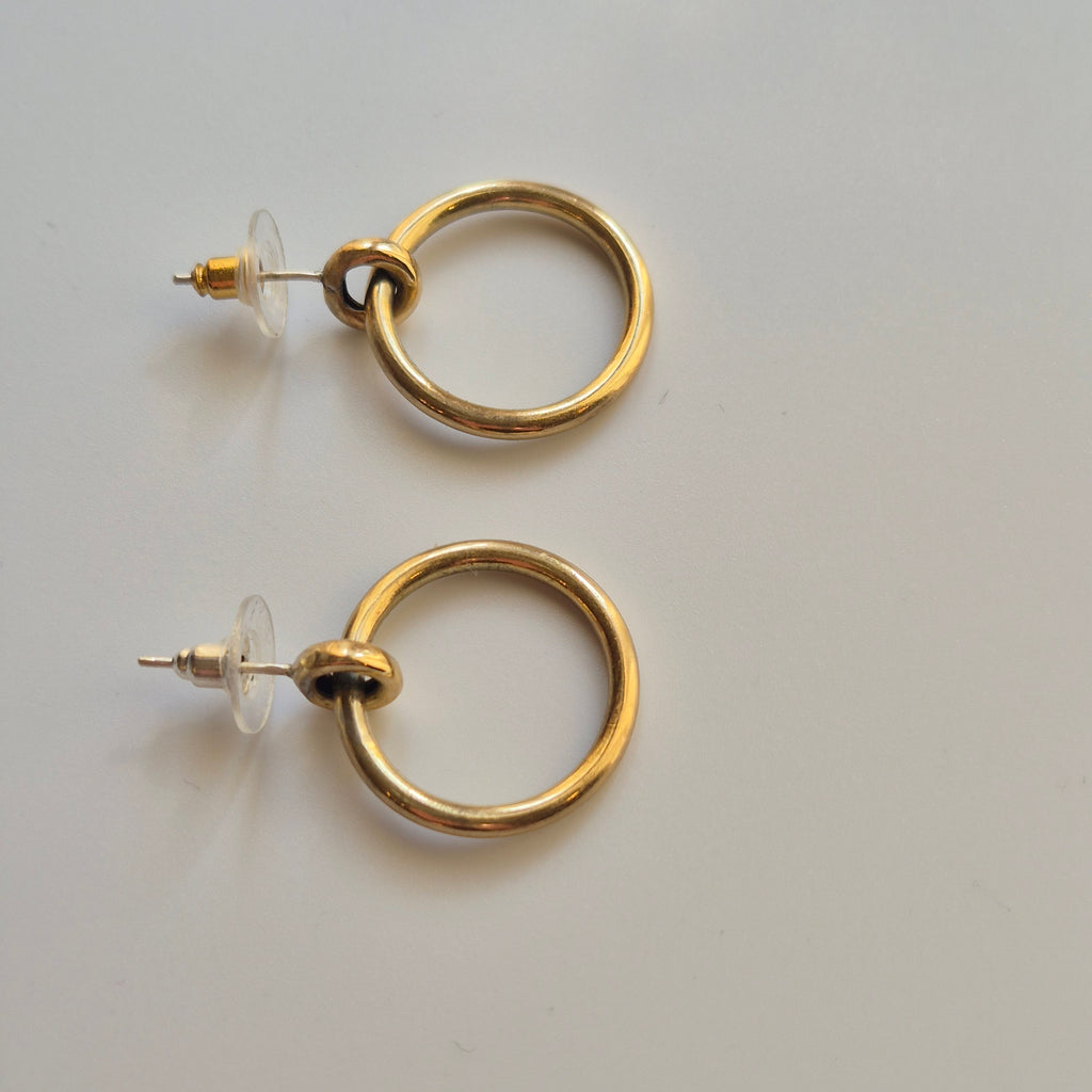Brass hoop earrings