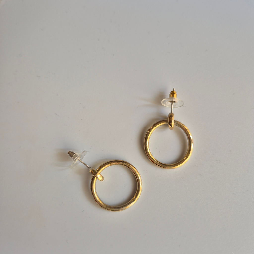 Brass hoop earrings