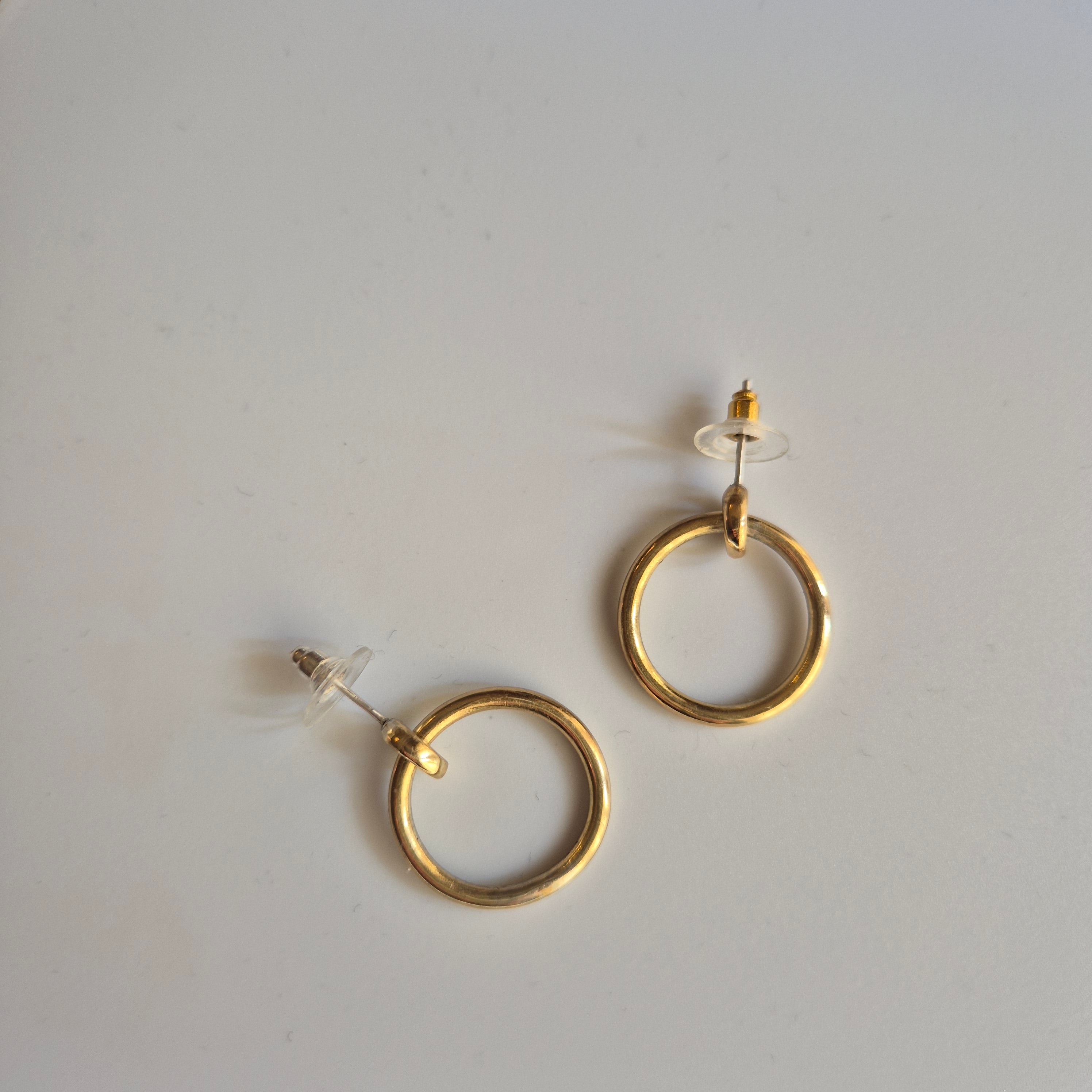 Brass hoop earrings