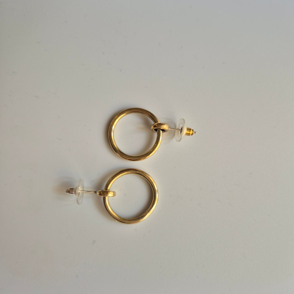 Brass hoop earrings