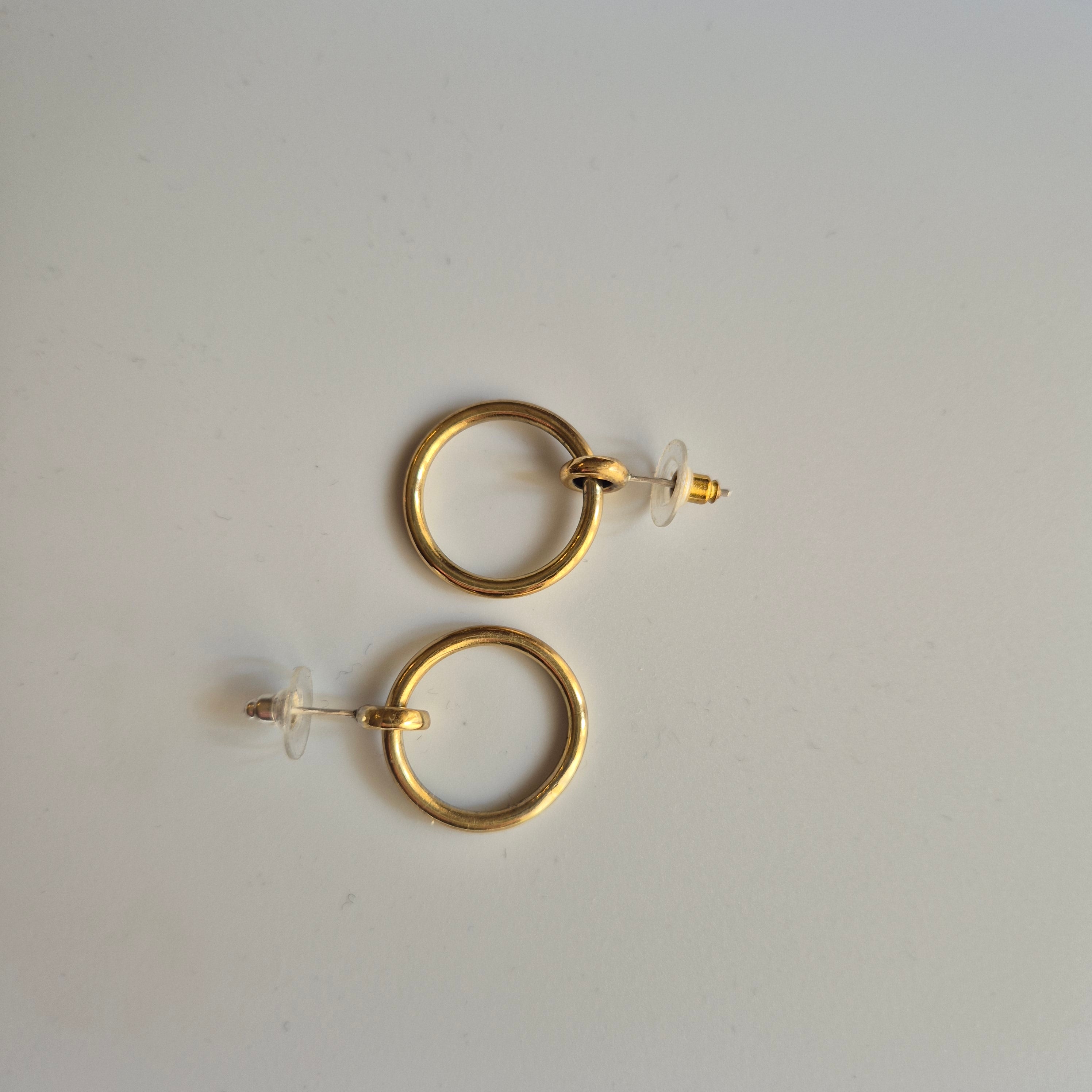 Brass hoop earrings