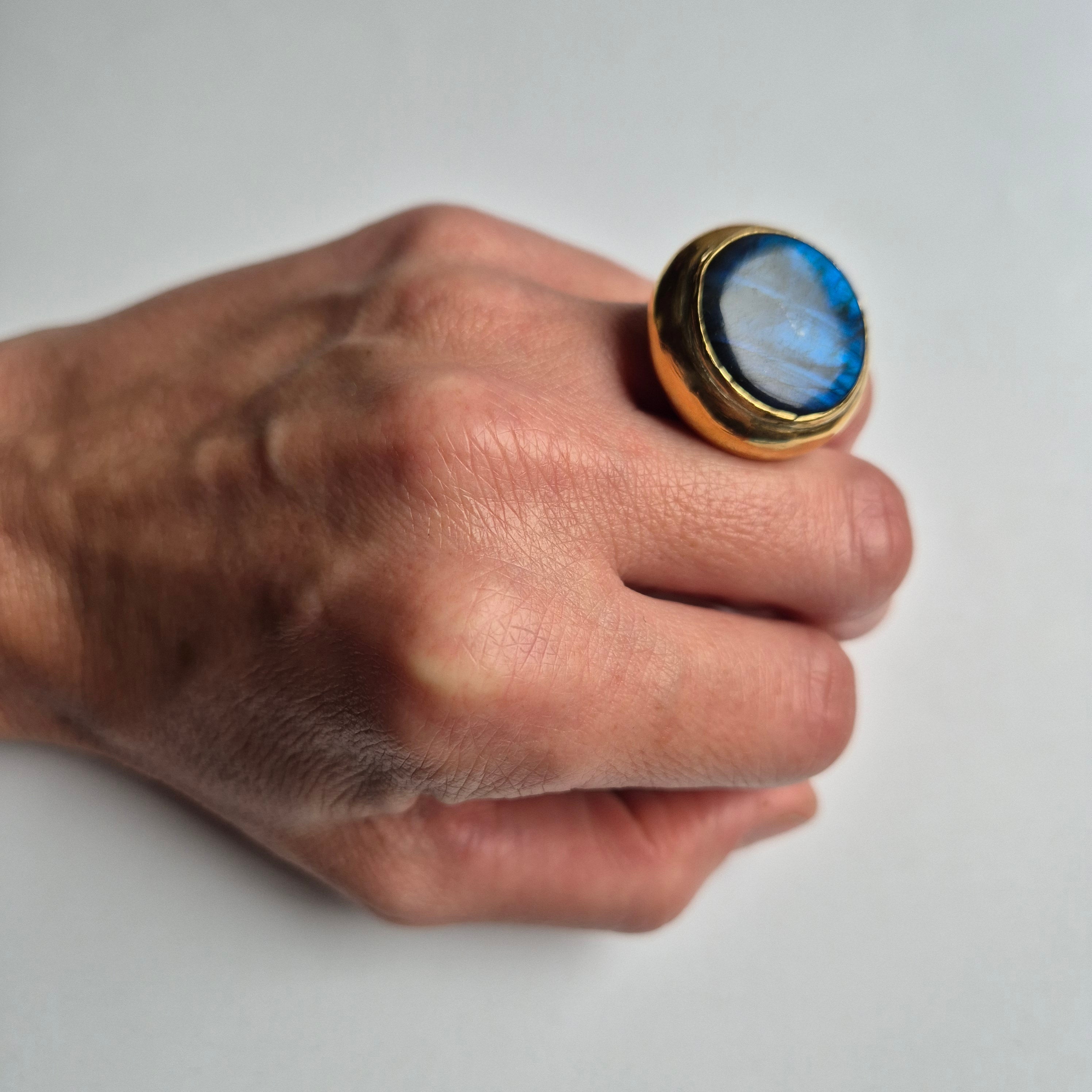 Aurora Labradorite Ring