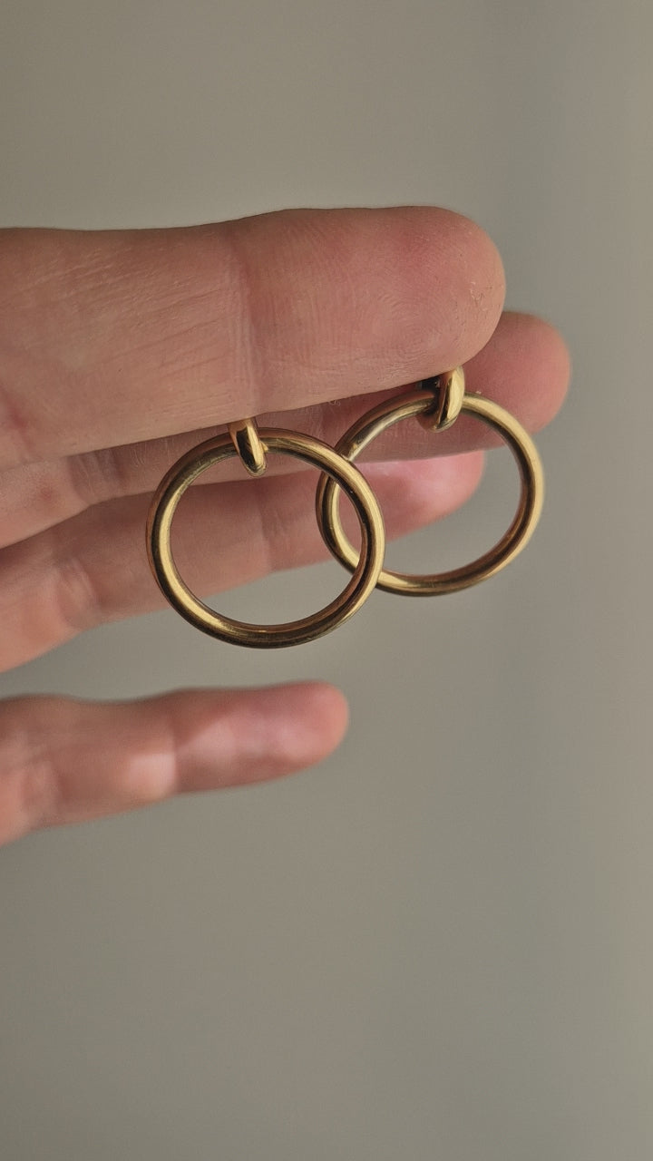 Brass hoop earrings
