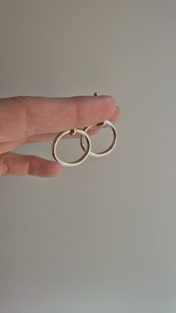 Silver hoop earrings